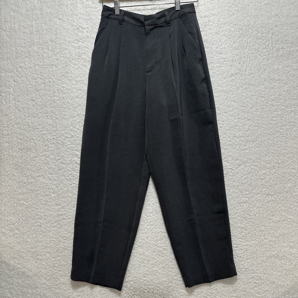 Madewell Womens Gray Pleated‎ Front Tapered Leg Pants High Rise Size 0